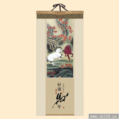 定制2014年馬年月歷-長(zhǎng)對(duì)開(kāi)珠光藝術(shù)紙?jiān)職v