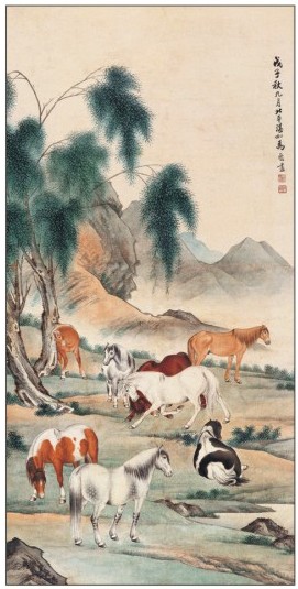 定制2014年馬年月歷-長(zhǎng)對(duì)開(kāi)珠光藝術(shù)紙?jiān)職v
